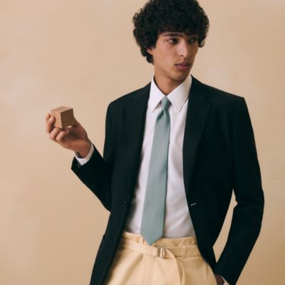 メンズ シルクネクタイ、ボウタイ、ポケットチーフ | Hermès